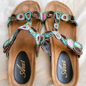 Azura HOPSCOTCH Wedge Sandals.